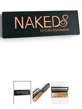 nakeds cosmetics 12-Color Eyeshadow Palette — Nude, Peach, Brown, Gold Tones